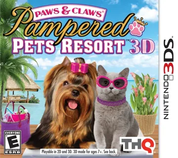 Paws and Claws - Pampered Pets Resort 3D (Usa) box cover front